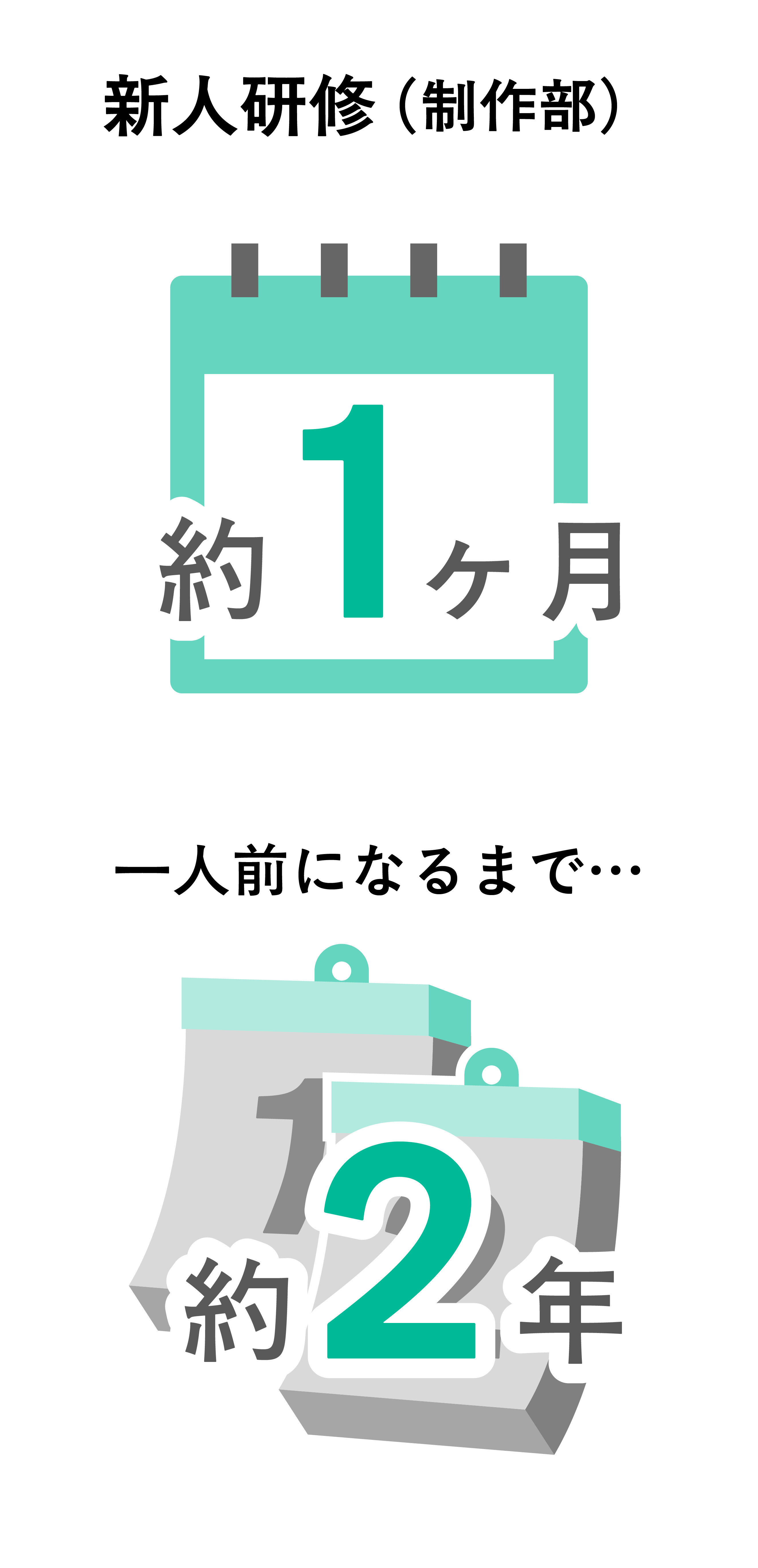 新人研修+一人前になるまで